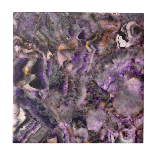 Abstract purple amethyst quartz marble granite  tile (Front)