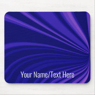 Abstract Purple and White Name Text Template Mouse Pad