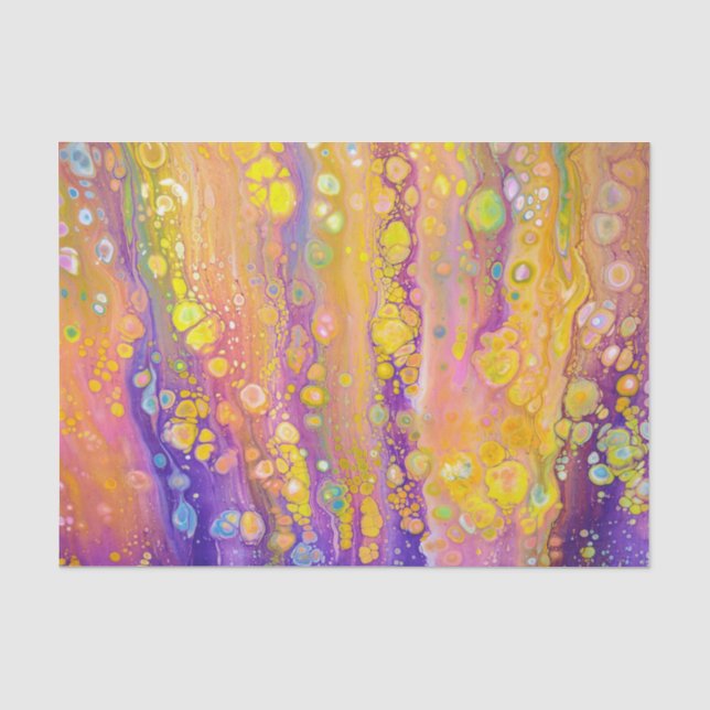 Abstract Purple And yellow tissue paper (Front)