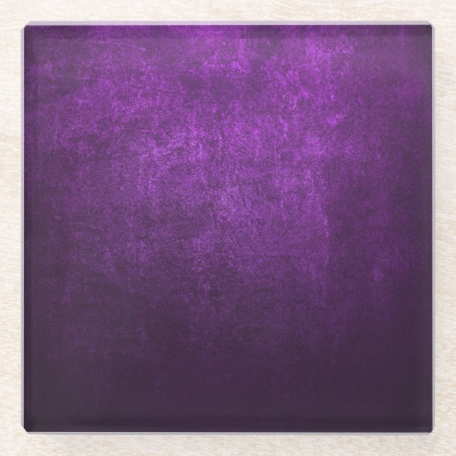Abstract Purple Background Or Paper With Bright Glass Coaster (Front)