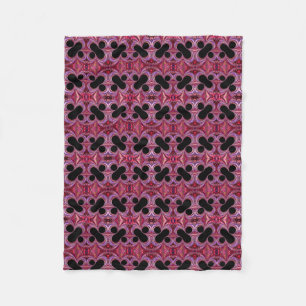 Abstract Purple Black Percent Sign Fractal Pattern Fleece Blanket