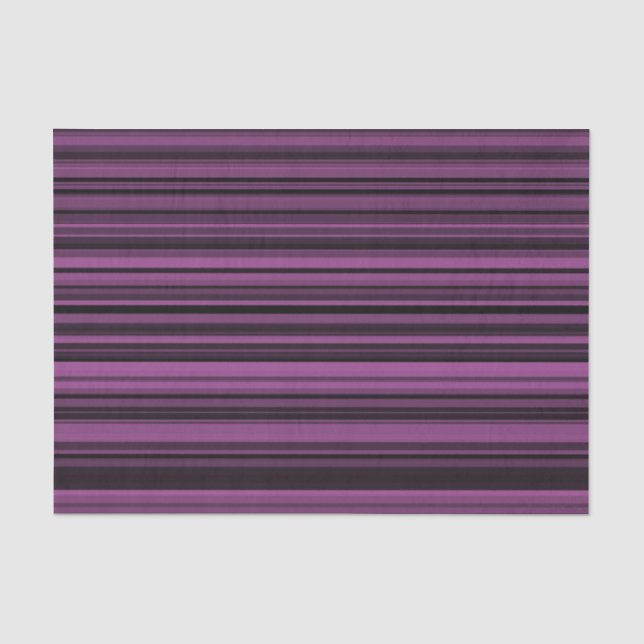 Abstract Purple Black Stripes Tissue Paper (Front)