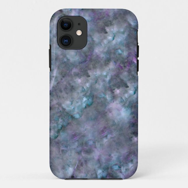 Abstract purple blue teal quartz marble granite   Case-Mate iPhone case (Back)