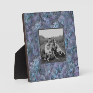 Abstract purple blue teal quartz marble granite plaque