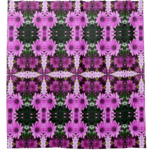 Abstract Purple Daisy Flower Pattern 