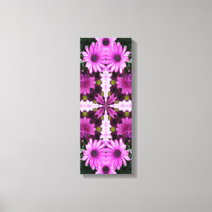 Abstract Purple Daisy Flowers Pattern Canvas Print