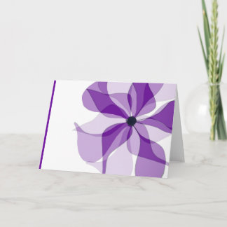 Abstract Purple Flower Card