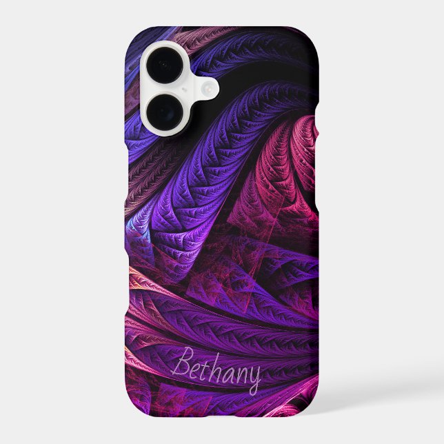 Abstract Purple Fractals Personalised (Verso)