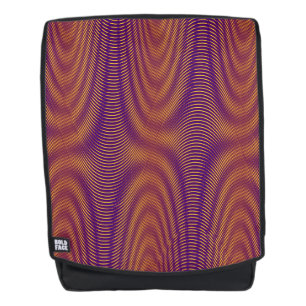 Abstract Purple & Gold Psychedelic Stripes, Trippy Backpack