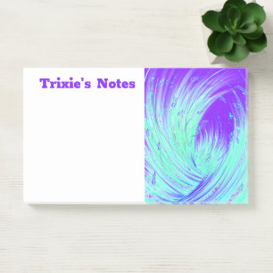 Abstract Purple & Green  Enchanted Garden  Post-it Notes