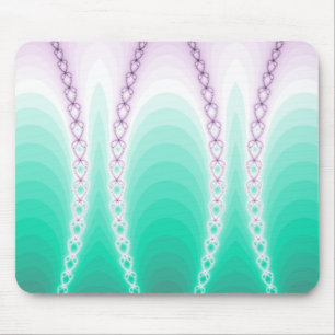 Abstract Purple Green Gradient Fractal Mouse Pad
