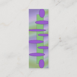 abstract purple green skinny business card
