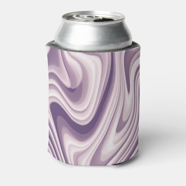 Abstract Purple Liquid Marble Can Cooler (Can Back)
