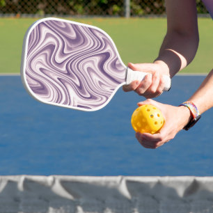 Abstract Purple Liquid Marble Pattern Pickleball Paddle