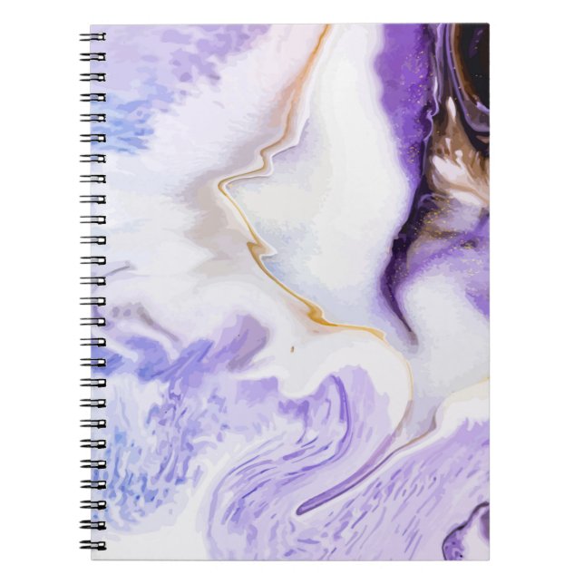 Abstract purple marble notebook (Front)