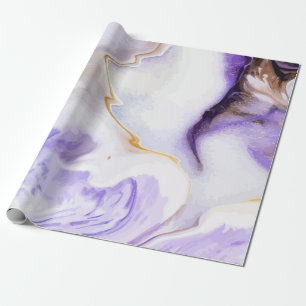 Abstract purple marble wrapping paper
