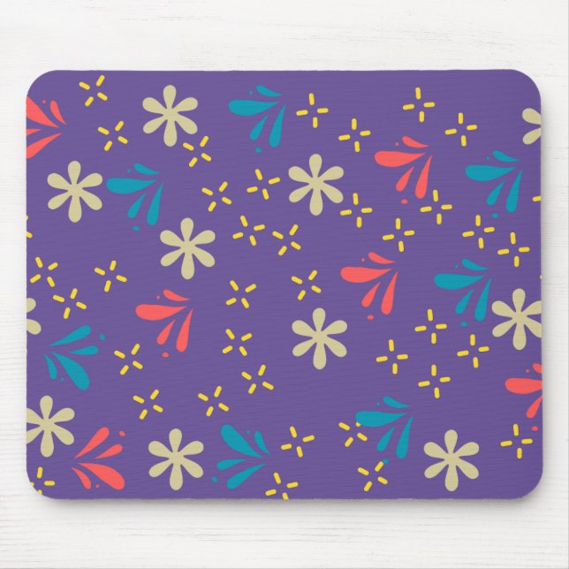 Abstract Purple Mouse Pad (Front)