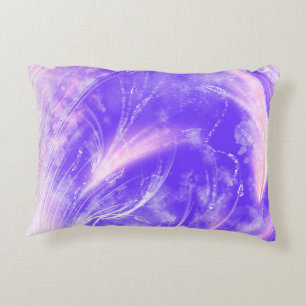 Abstract Purple pink Dandelions and fireflies Accent Pillow