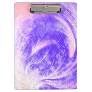 Abstract Purple pink Dandelions & fireflies Clipboard