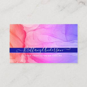 Abstract Purple Pink Personalized Loyalty Card