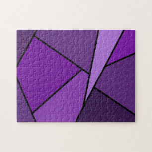 Abstract Purple Polygons Jigsaw Puzzle