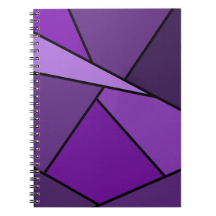 Abstract Purple Polygons Notebook
