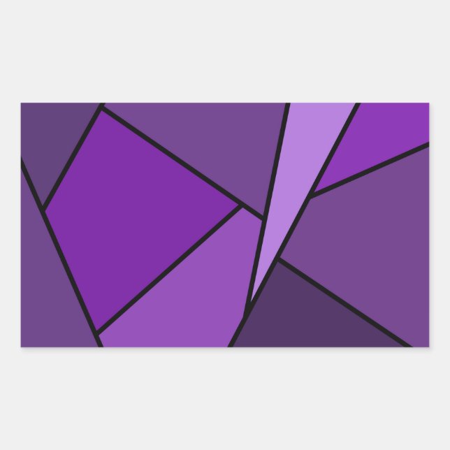 Abstract Purple Polygons Sticker (Front)