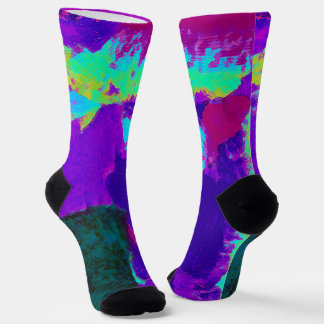 Abstract Purple  Socks