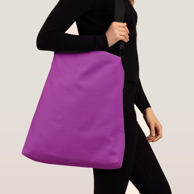 Abstract purple Solid Plain Color Crossbody Bag (Close Up)