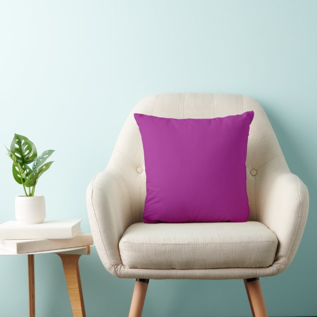 Abstract purple Solid Plain Color Throw Pillow (Chair)