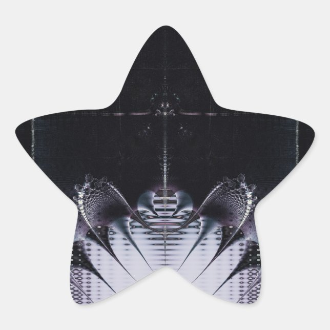 Abstract Purple Star Sticker (Front)