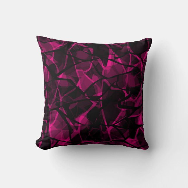 Abstract purple throw pillow (Front)