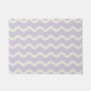 Abstract Purple Wavy Stripe Modern Spring Summer  Doormat