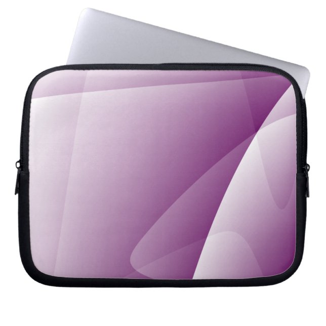 Abstract Purple White Neoprene Laptop Sleeve 10'' (Front)