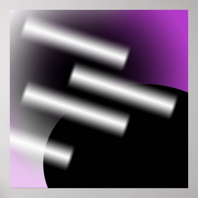 Abstract Purple with Rays of Light AP0005 Poster (Front)