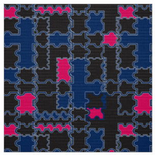 Abstract puzzles pieces elements patchwork geometr fabric