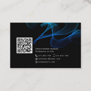 Abstract QR code networking social media Modern Bu Business Card