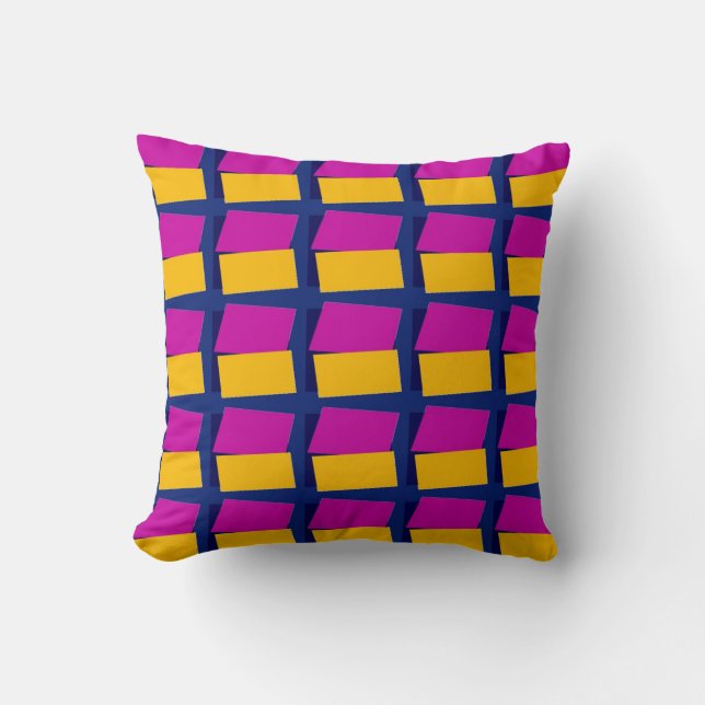 Abstract Quilt Squares Throw Pillow (Front)