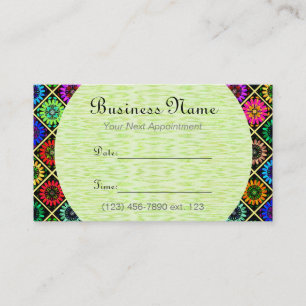 Abstract Radiant Flowers Surreal Bloom/ Appointment Card