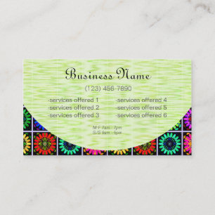 Abstract Radiant Flowers Surreal Bloom/ Company 2 Business Card