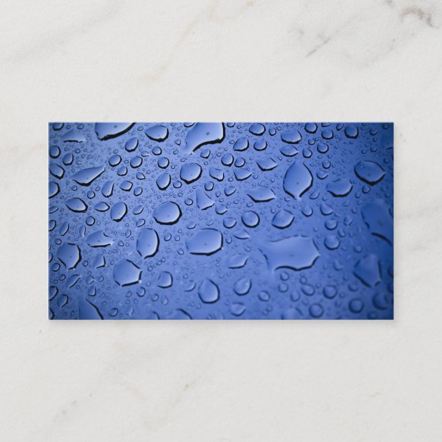Abstract Rain Droplets business card (Front)