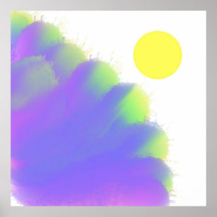 abstract rainbow art poster