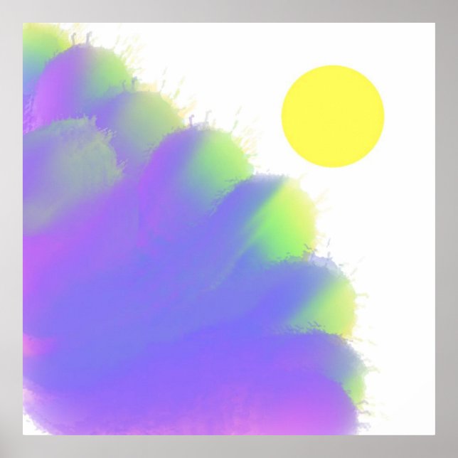 abstract rainbow art poster (Front)