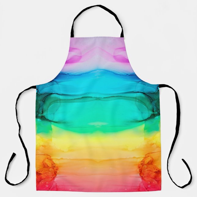 Abstract rainbow colourful background, wallpaper.  apron (Front)