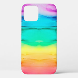 Abstract rainbow colourful background, wallpaper.  iPhone 12 case