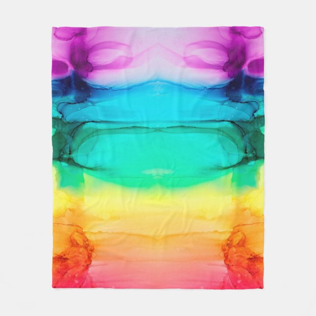 Abstract rainbow colourful background,  wallpaper. fleece blanket (Front)