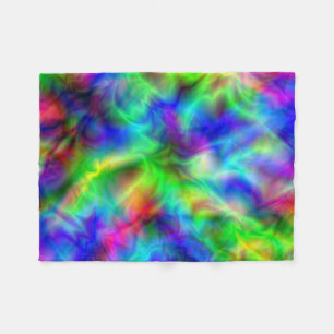 Abstract Rainbow Colours Fleece Blanket