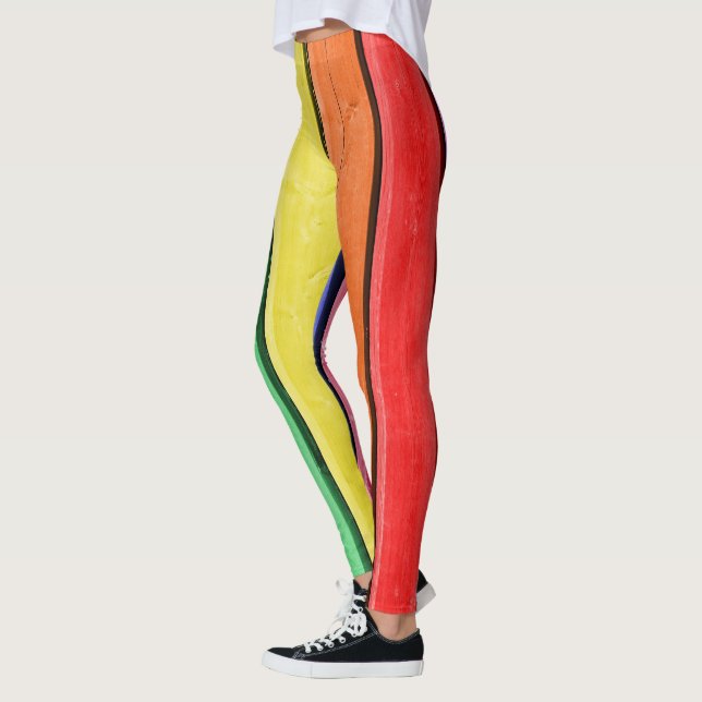Abstract rainbow colours leggings (Left)