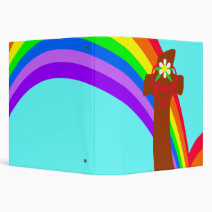 Abstract Rainbow Designs Binder