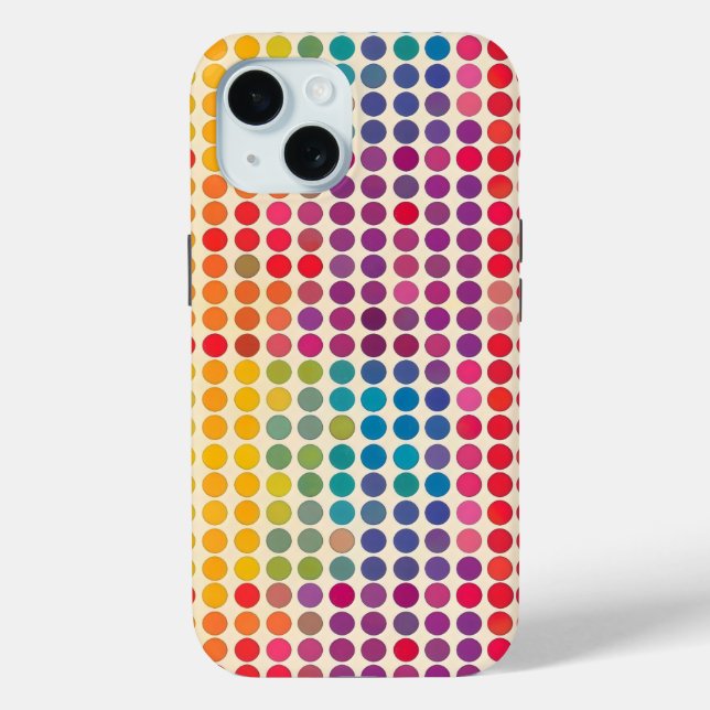 Abstract Rainbow Dot Pattern Case-Mate iPhone Case (Back)